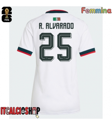 Messico Roberto Alvarado #25 Seconda Maglia Femmina Mondiali 2026 Manica Corta